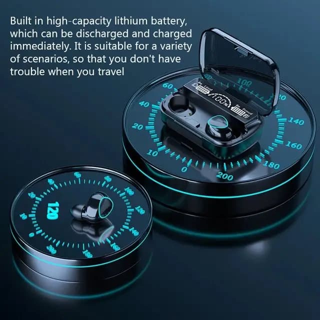 TWS M10 Wireless Bluetooth Headset 5.3 Earphones Bluetooth Headphones with Mic Earbuds 3200mAh Charger Box LED Display Fone