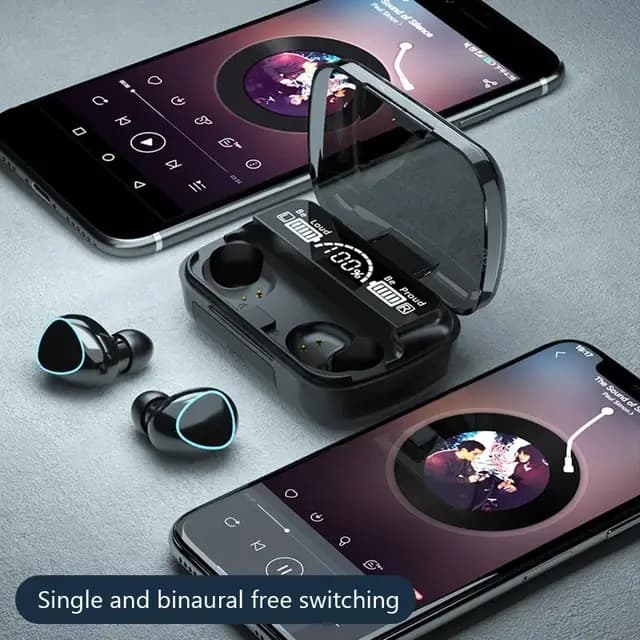 TWS M10 Wireless Bluetooth Headset 5.3 Earphones Bluetooth Headphones with Mic Earbuds 3200mAh Charger Box LED Display Fone