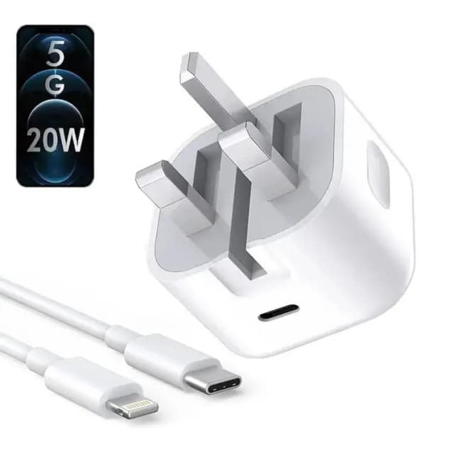 Iphone Original Charger 20Watt Power Adapter With Type C To Lightening Cable Gives Super Fast Charging Experience To All Iphone Models