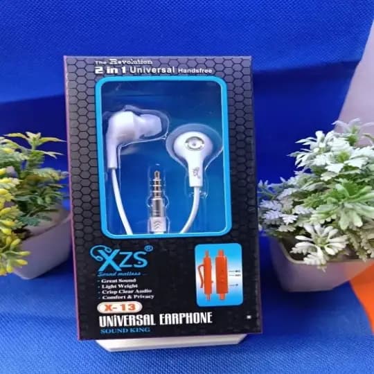 XZS X13 Handsfree Universal Earphones 2 in 1 sound king The Revolution Light Weight.clear Audio