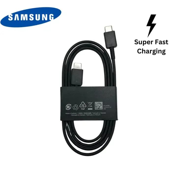 Original Samsung Galaxy USB Type-C to Type-C Fast Charging Cable - Compatible with all 25W 45W Chargers - Super fast PD Cable (USB-C to USB-C)