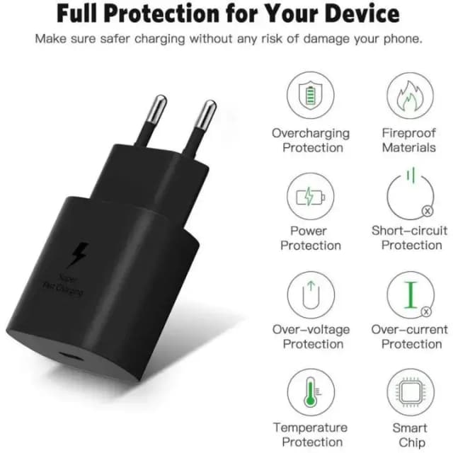 Original Samsung S21 S20 25W Super FastCharger USB Type C Pd Quick Charging DoubleType C Cable for Galaxy Note 20 Ultra Note10